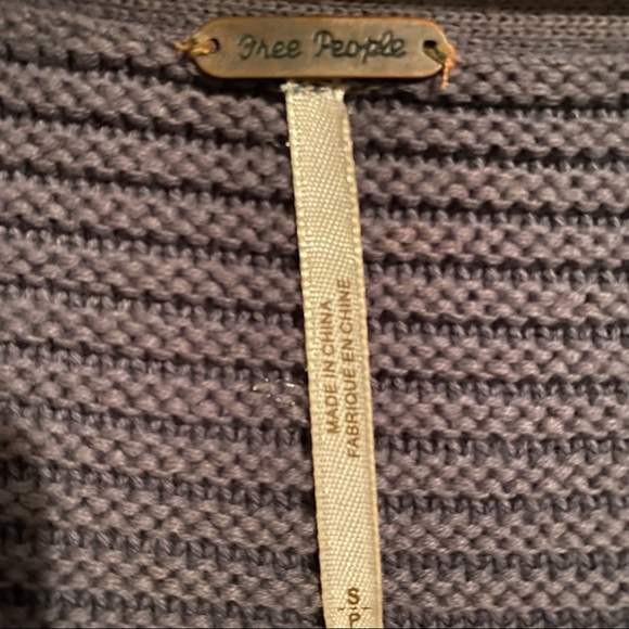 Free People La Brea V-Neck Sweater - Slate - Picture 3 of 5